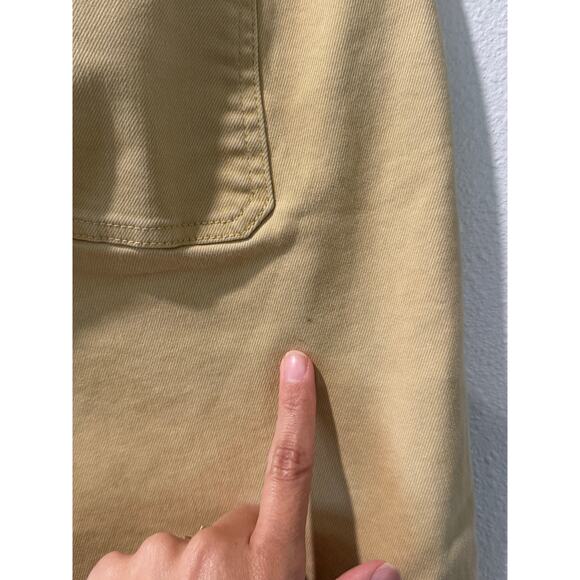 Everlane Yellow/Khaki Cropped Straight Pants size 20 - Picture 5 of 6